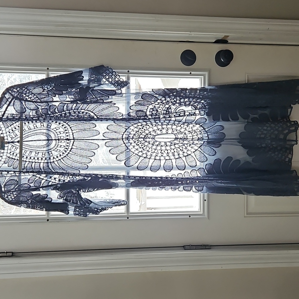 Rebellion Navy Blue Lace Cardigan